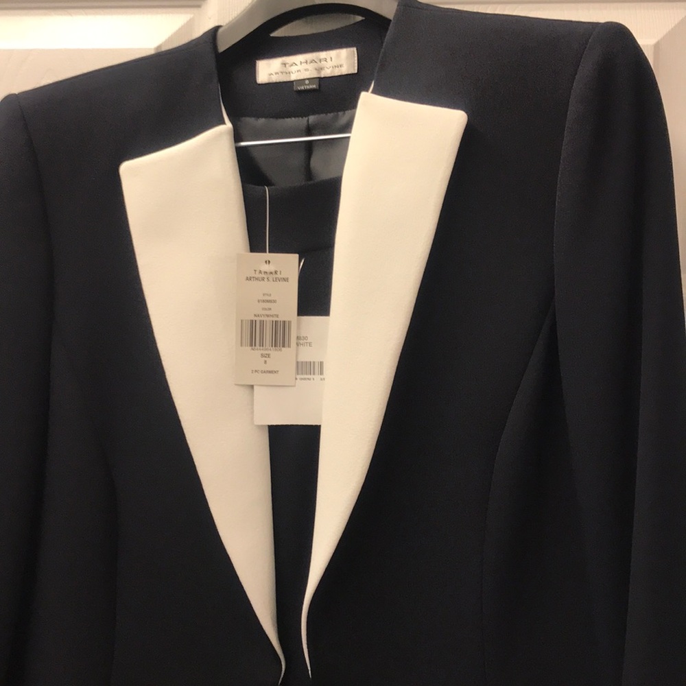 Tahari Navy Blue Suit